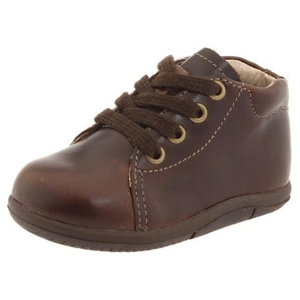 Stride Rite SRT Elliot Boy's Size 3 Infant & Toddler Brown Leather Lace-Up Boots
